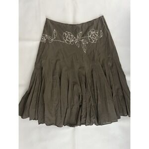 Ventilo La Colline Embroidered Size 18 Flare Midi Maxi Skirt Boho Festival Flowy